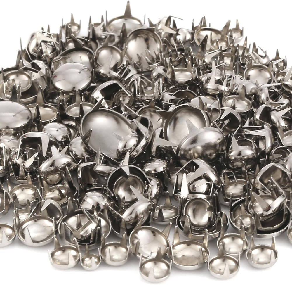 1220 Pcs Assorted Sizes Studs for Clothing Leather Rivets Round Dome Studs an...