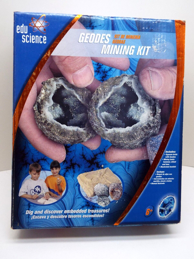 GEODES MINING KIT...EDU SCIENCE...DIG AND DISCOVER TREASURES