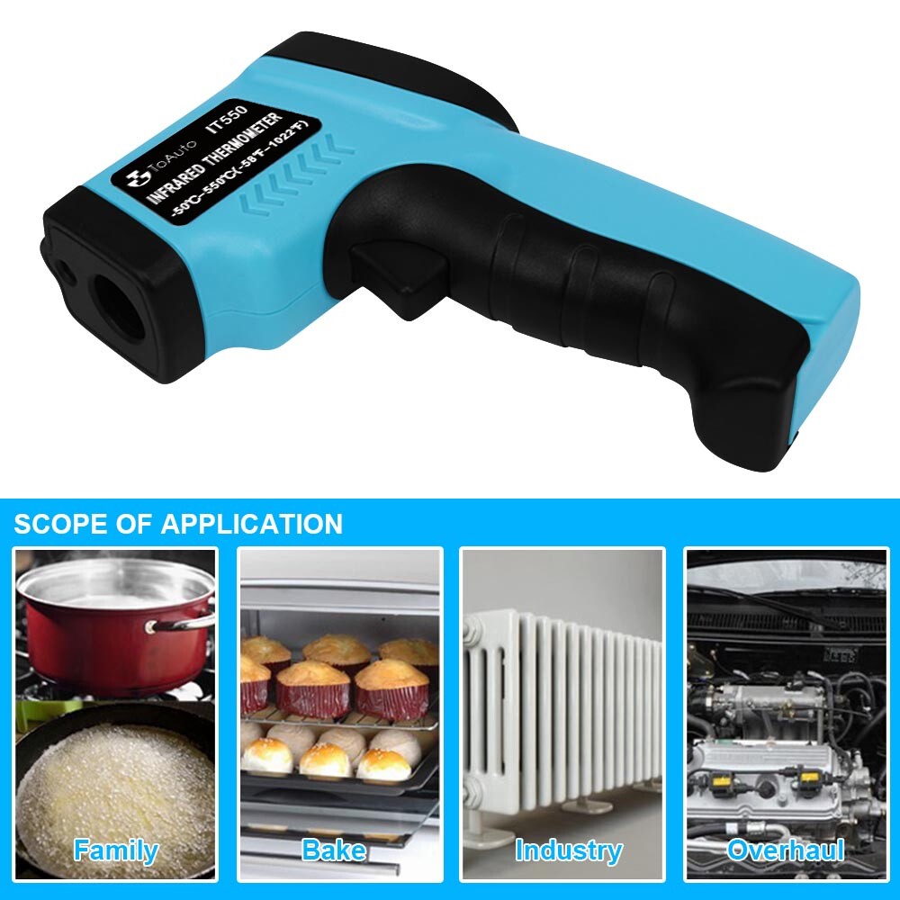Infrared Thermometer LCD Laser Temperature Gun IR Temp Meter Non-contact Digital
