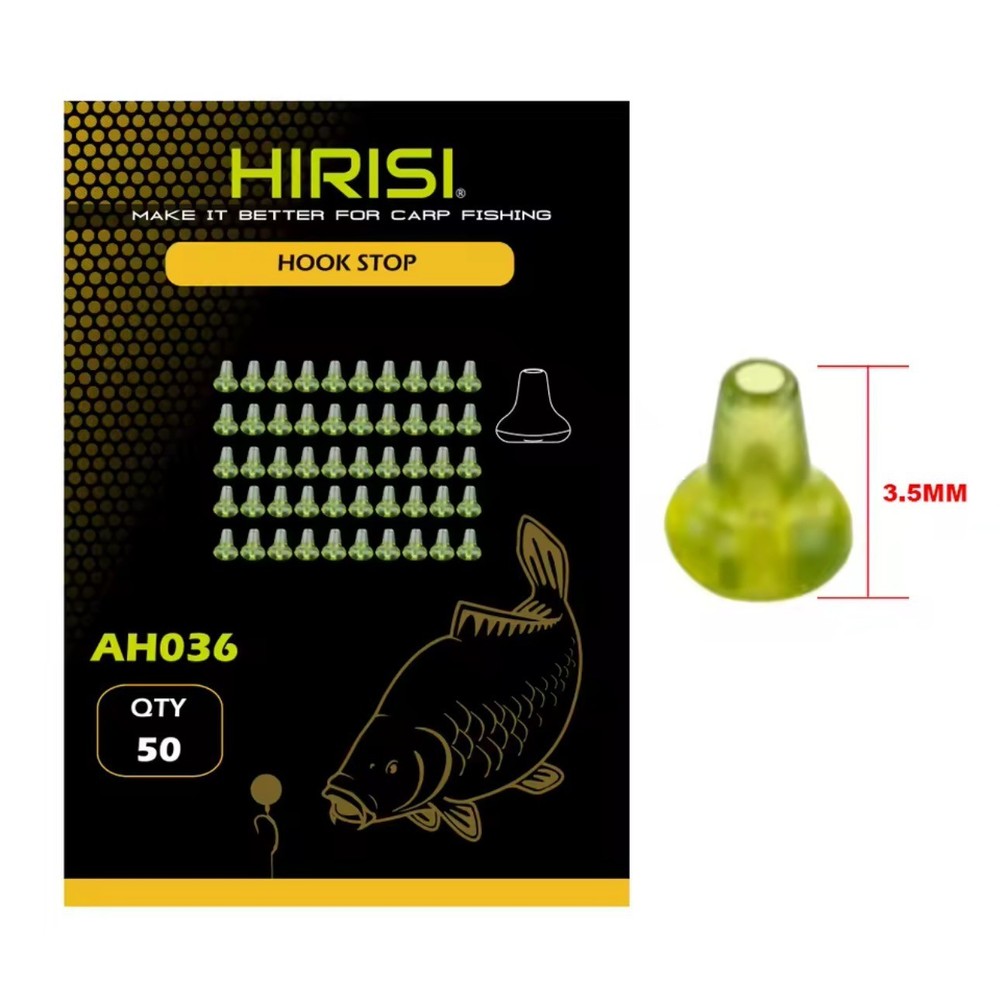 Hirisi Hook Bead Hook Stops Rubber AH035 Black/Green