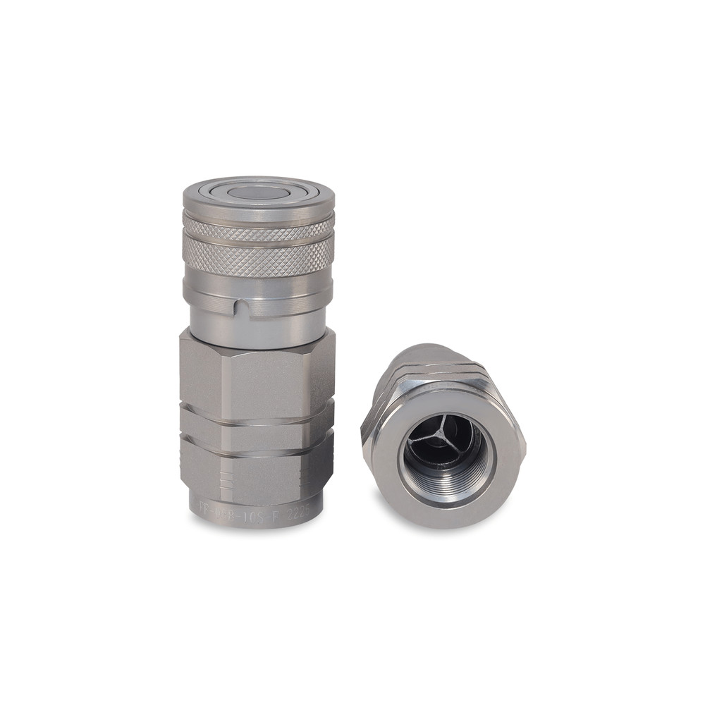 1/2″ Flat Face Hydraulic Quick Couplers Set - 5/8″ SAE Thread