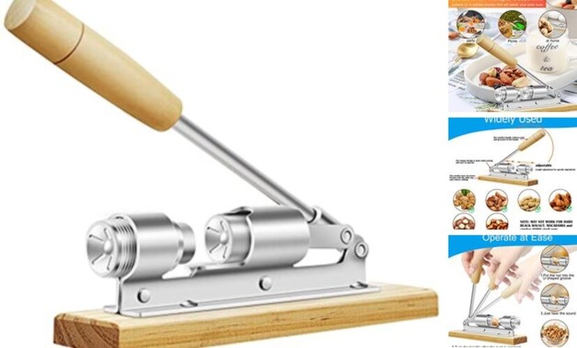 Nutcrackers for Nuts, Nut Crackers for Pecans, Heavy Duty Nut Cracking Silver
