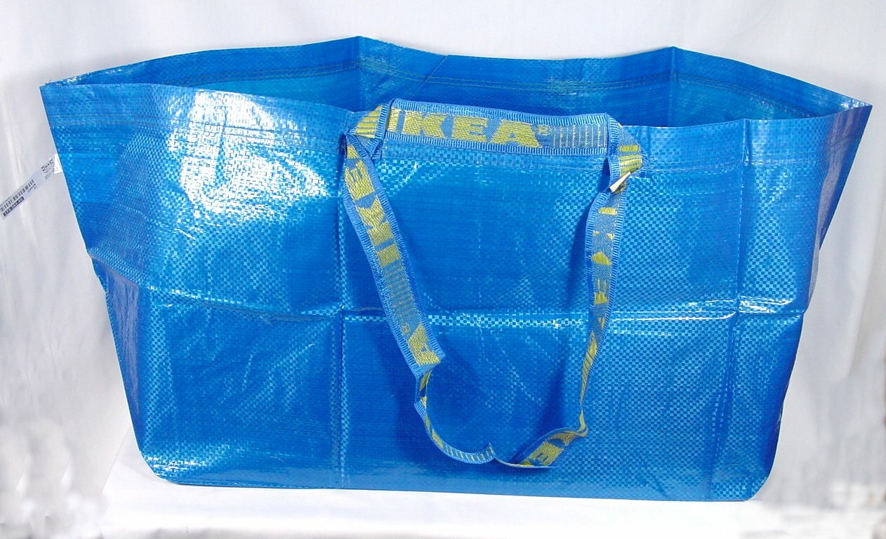 IKEA LARGE BLUE BAG Shopping Grocery Laundry Storage Tote Bags Strong FRAKTA
