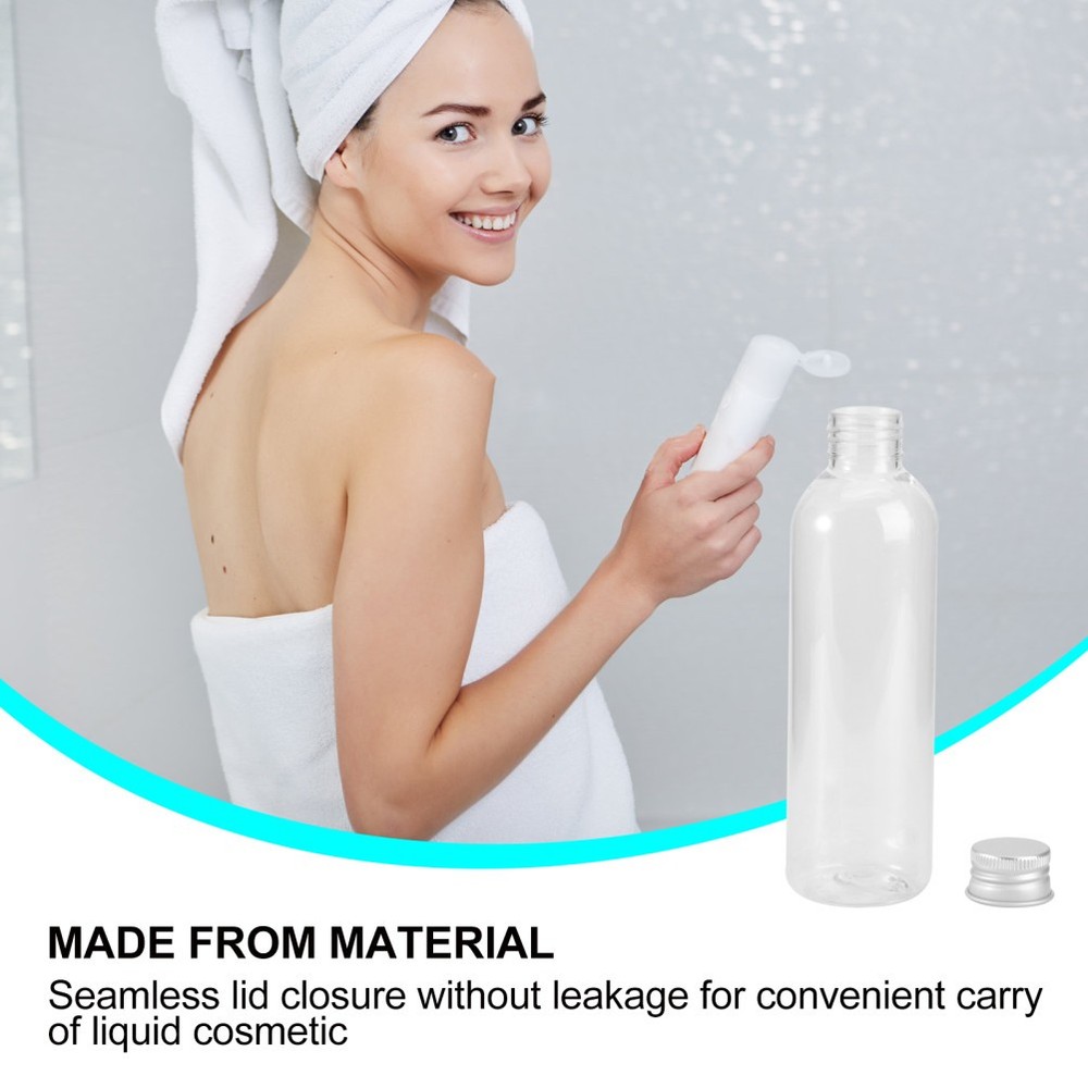 6 Pcs Sample Containers with Lids Clear Hinged Storage Mini Bottles