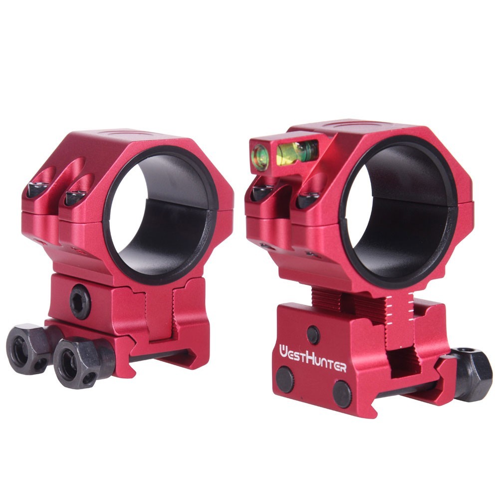 WestHunter 1"/30/34mm Scope Mount Rings Adjustable Picatinny Ring Bubble Level