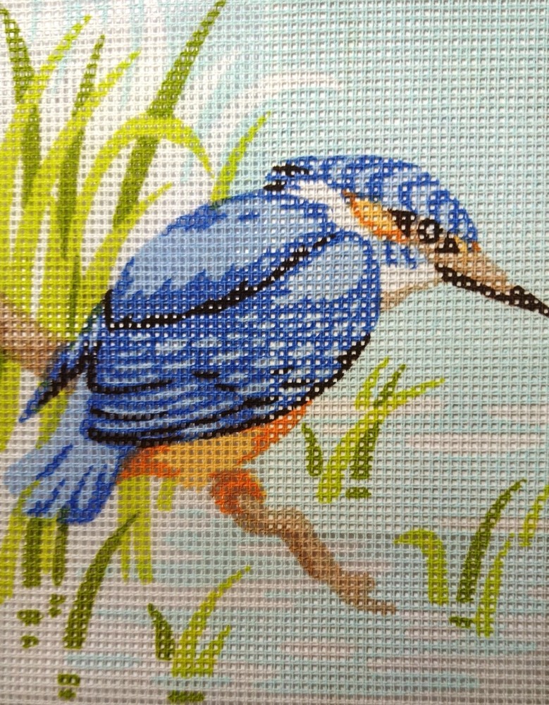 "Kingfisher" Printed Needlepoint Tapestry  Kit  3314K