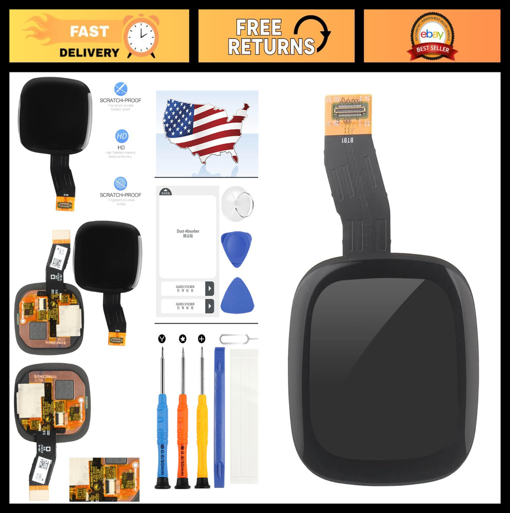 Fitbit Versa 4 Screen Replacement Kit - LCD Display Touch Screen Digitizer Assem