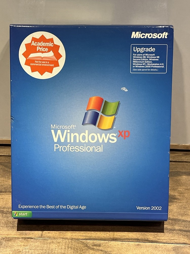 Microsoft Windows XP Professional Student Upgrade Version 2002 W/ Product Key