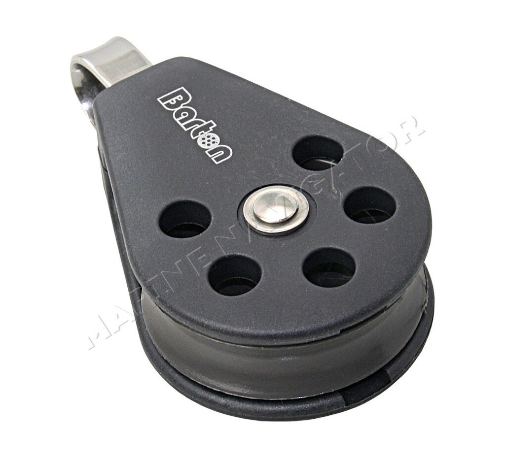 Boat accessoires BARTON  single block size 3 with a fixed eye