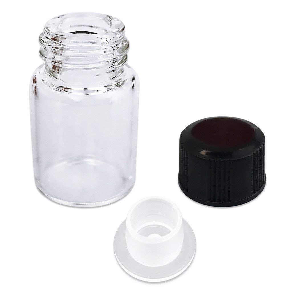 12 Pieces 2ML Clear Essential Oil Small Sample Glass Vials Bottles Containers