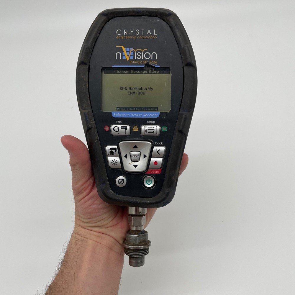 Crystal Engineering nVision Reference Pressure Recorder 3000 PSI Datalogger