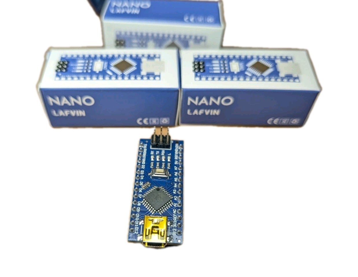 3-pack Lafvin Nano V3.0 Nano Micro-Controller + USB cables (Arduino Compatible)