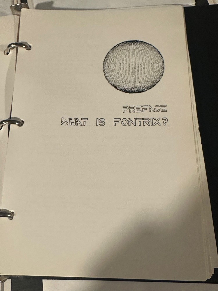 Fontrix typesetting software complete with Fontpaks Apple II plus IIe computer