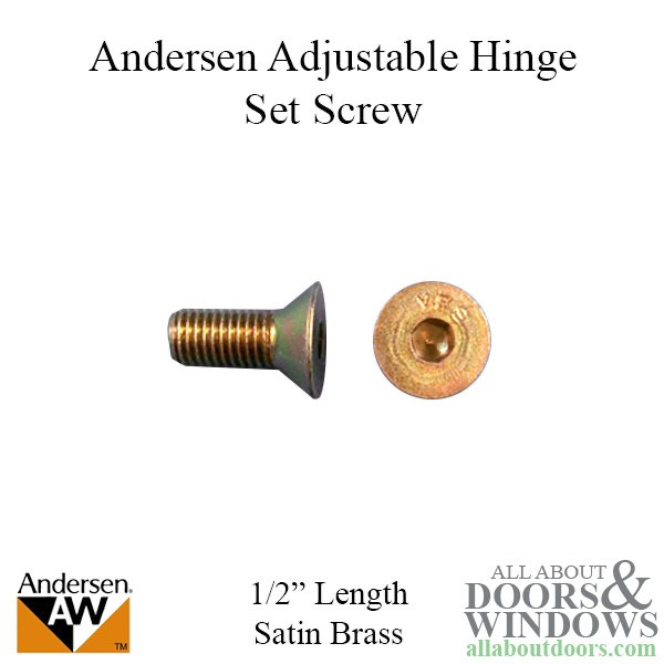 Andersen Hinge Screw For Adjustable Hinges Single Andersen Hinge Screw
