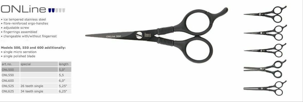 WITTE SOLINGEN ONLINE SHEARS - STRAIGHT OR TEXTURIZING - YOU CHOOSE SIZE