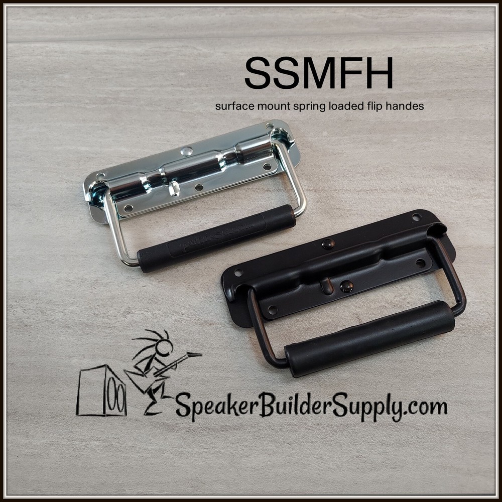 Surface mount spring loaded flip handles (pair) Available black or bright zinc