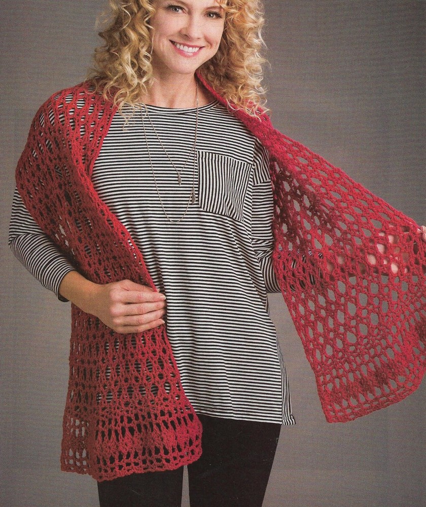 MIEL WRAP SHAWL SCARF WOMEN'S CROCHET PATTERN INSTRUCTIONS