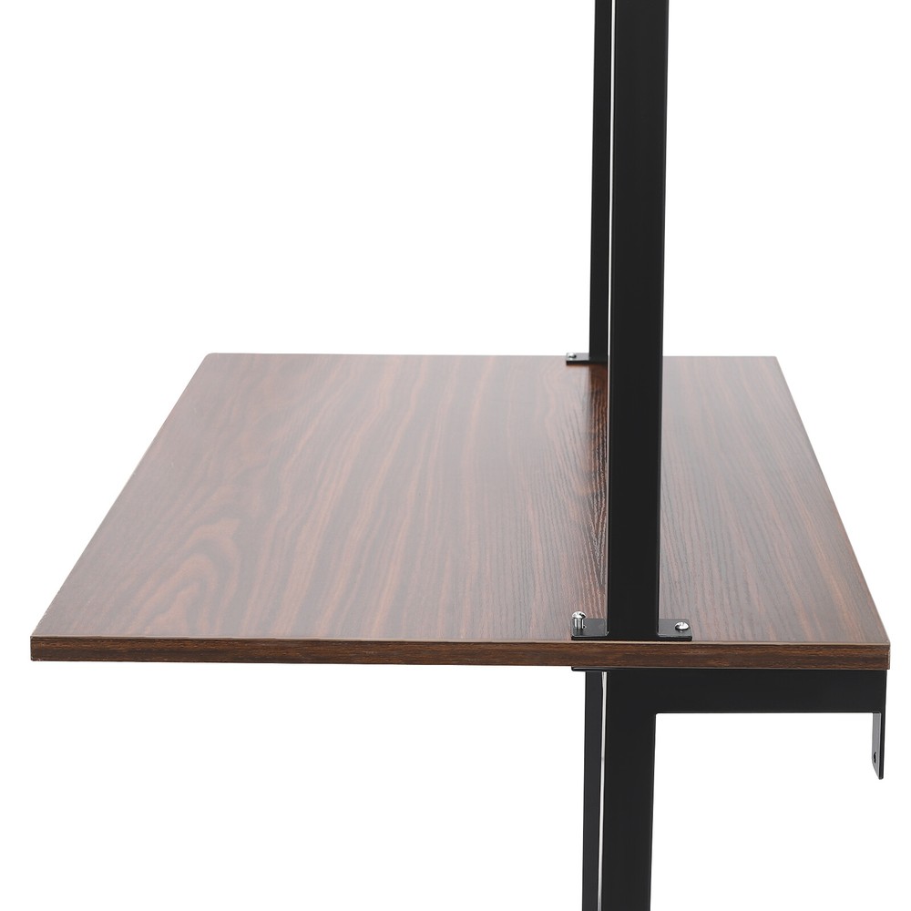 Wall Mount Writing Table Space-saving Desk With Storage Bookshelf Floating Shelf