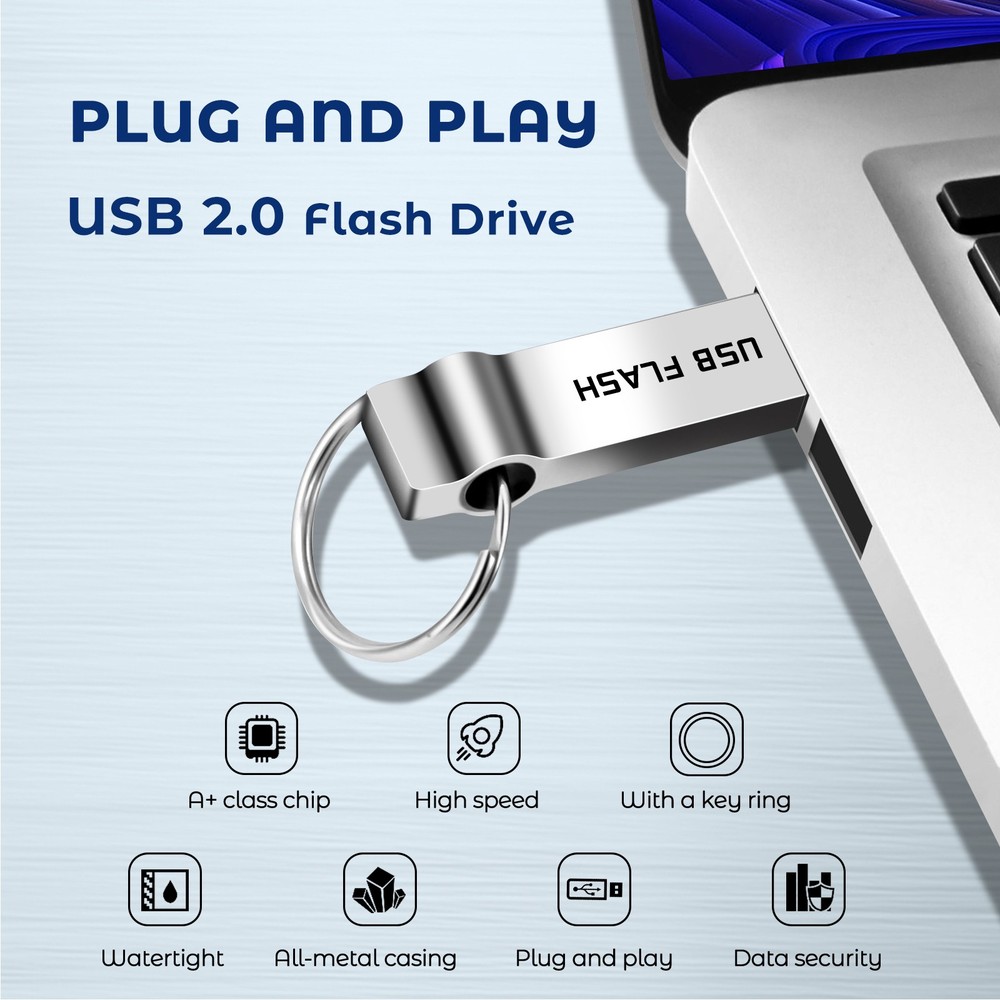 Flash Drive 512GB Waterproof Data Memory Stick Storage Thumb U Disk PC Laptop