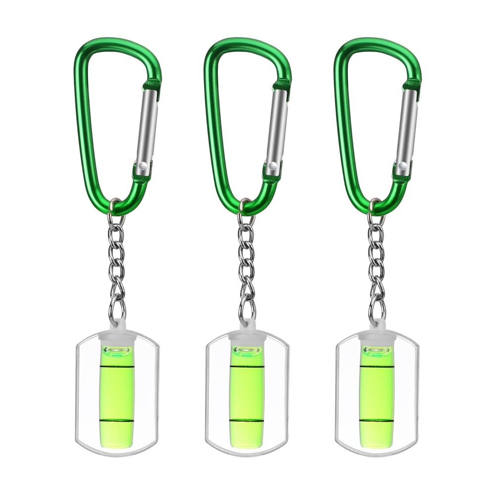 3-Pack Small Bubble Level with Keychain Mini Pocket Tool Spirit Level