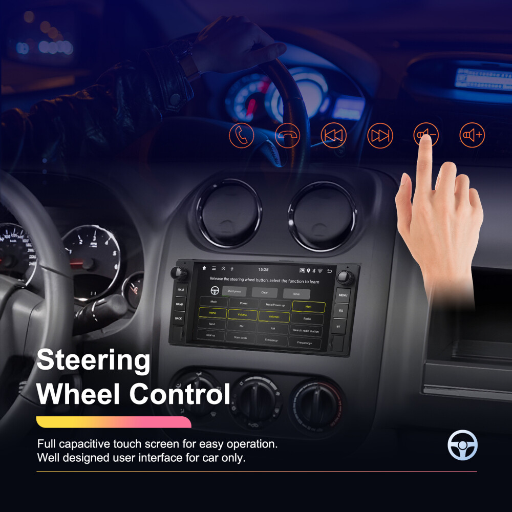 7" Carplay For Dodge RAM 1500 2500 2009-2012 Android 15 Car Radio GPS NAV Stereo