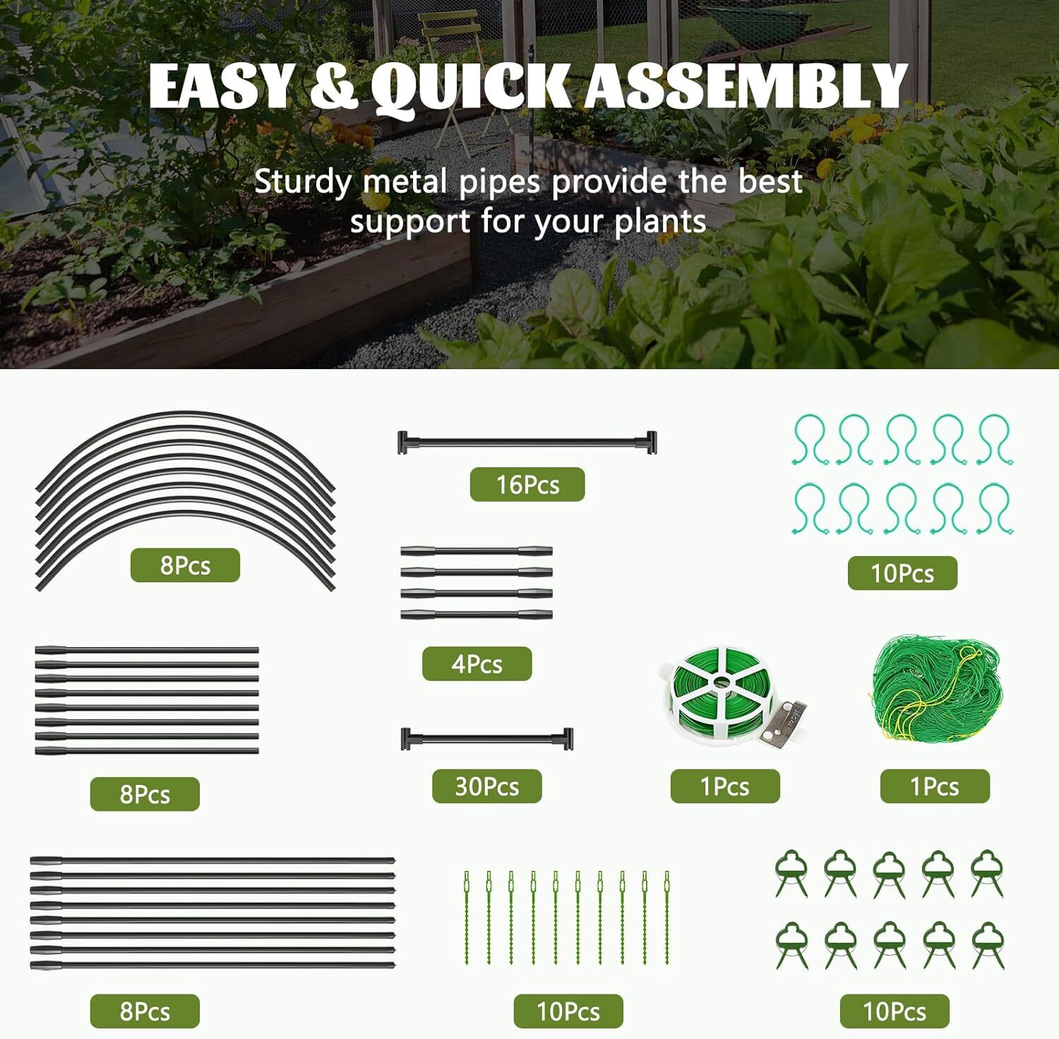 NAIZEA Garden Arch Arbor Trellis Archway Garden Trellis for Lawn, Party Ceremony