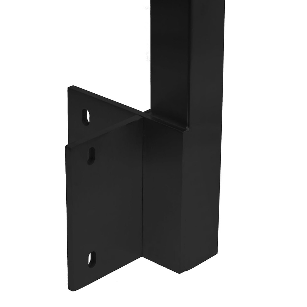 Stainless Steel Corner Post for Cable Railing - 36"x2" Side Mount, Black