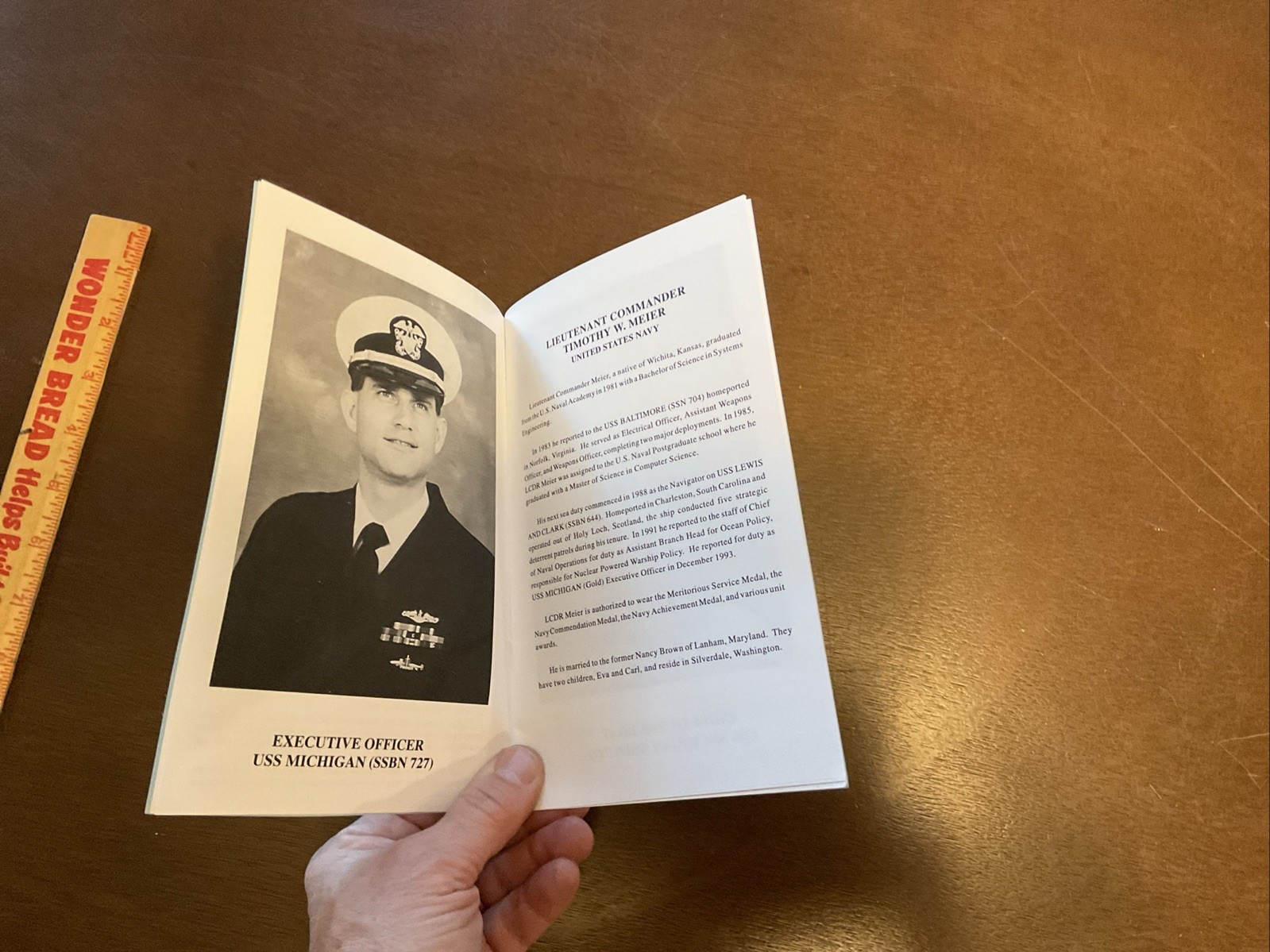 Welcome Aboard USS MICHIGAN SSBN 727 Handout Pamphlet Vintage