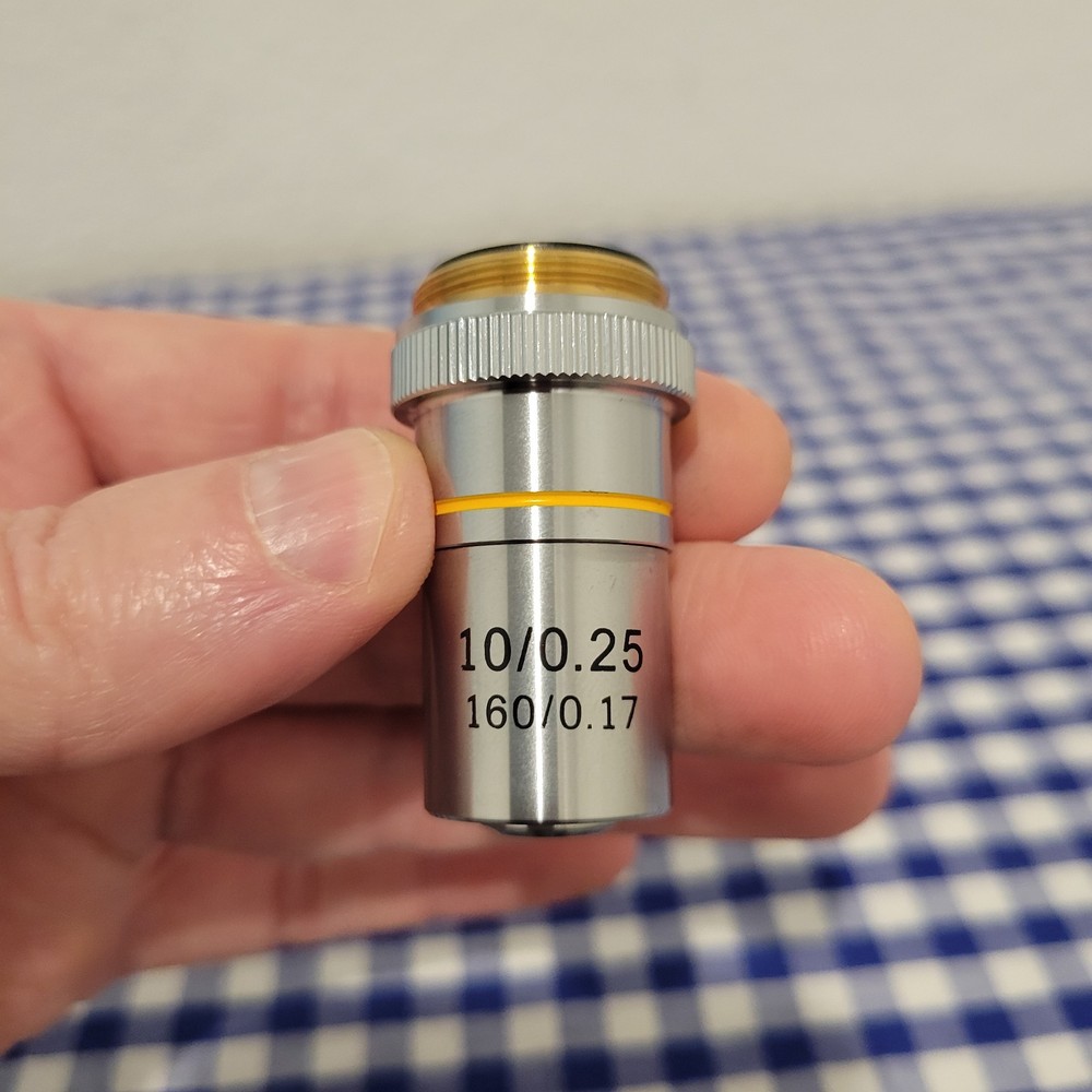 NEW AMSCOPE 10 0.25 160/0.17 Microscope Objective Lens