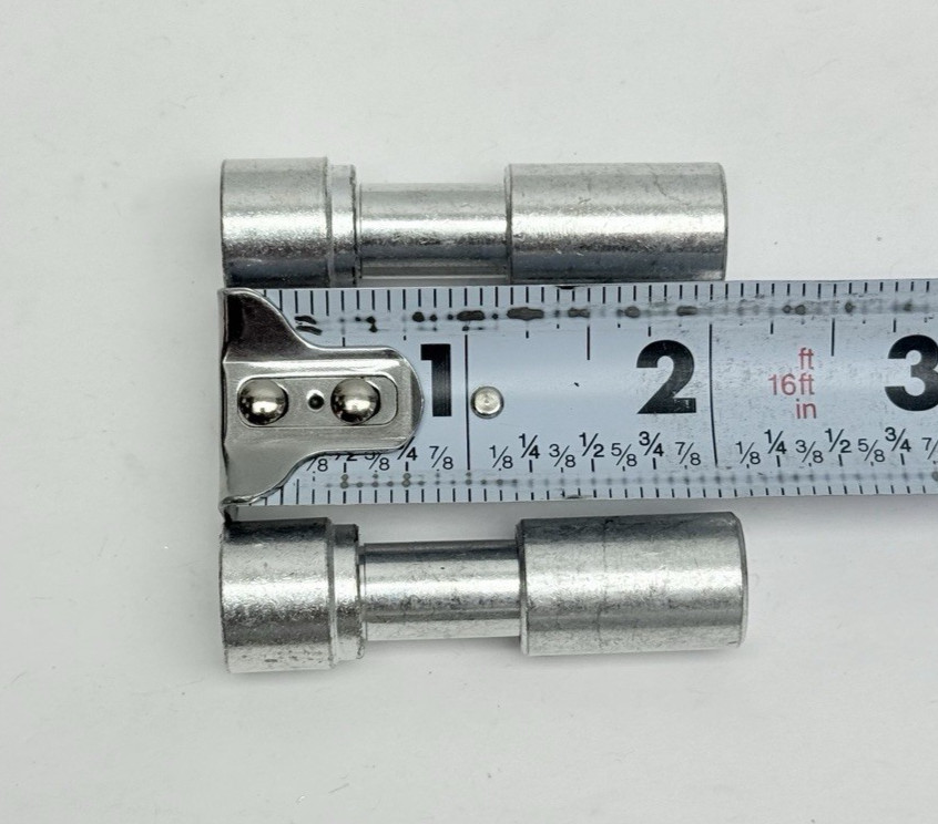 Lot of 2 Rexnord 10486792 Utility Barrel Lock #4 Silver Lock w/End Cap, 93180100