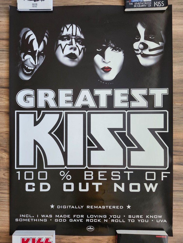 Greatest KISS RARE Alternate Logo 23x33 Vintage 1997 Promotional Poster Mercury