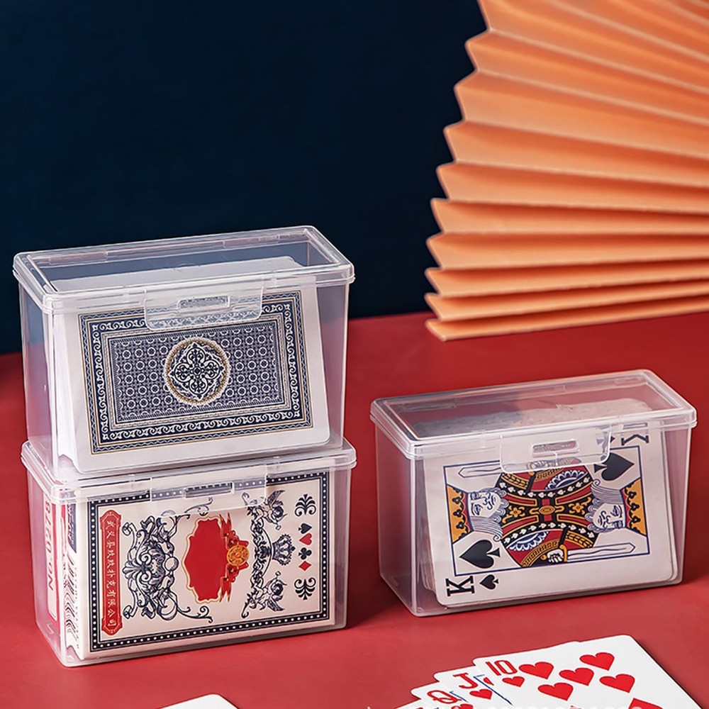 8 Pcs Blank Playing Card Case Storage Box, Empty Flash Card Deck Holder Case ...