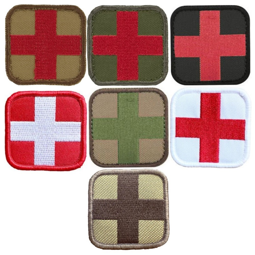 MEDIC EMT EMS First Aid Patch Red Cross Tactical Morale Hook Loop IFAK