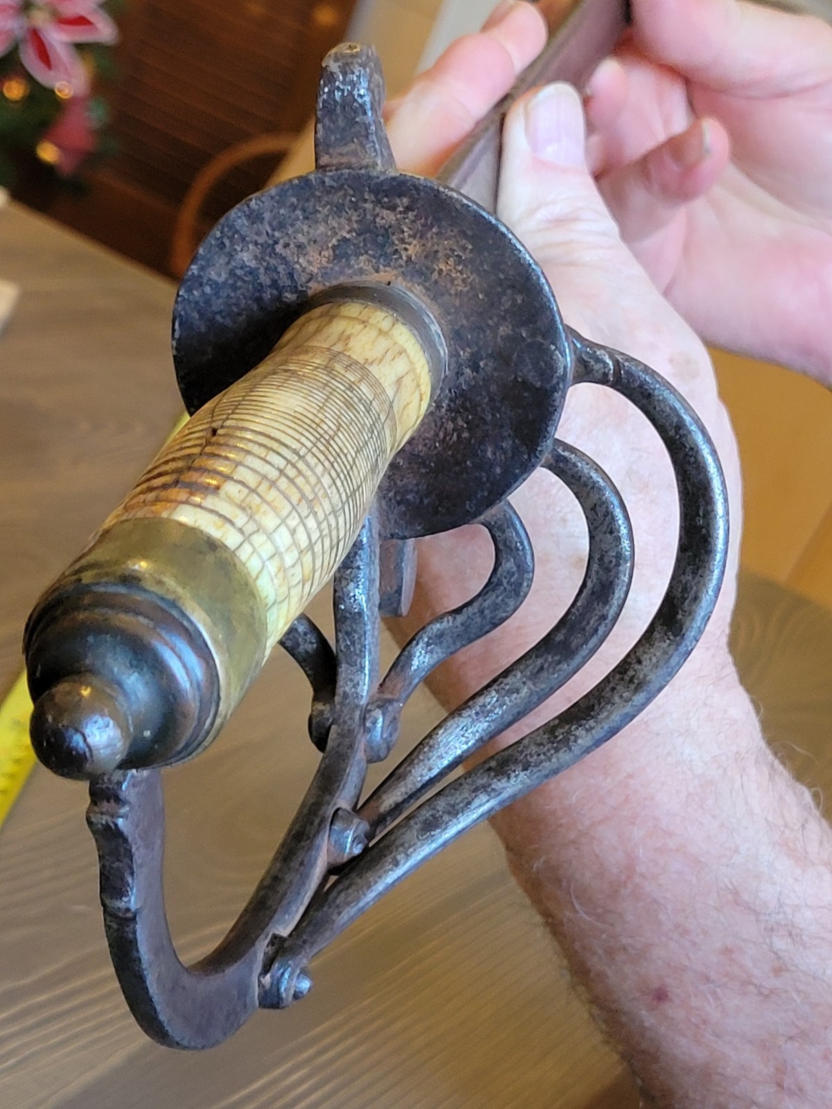 Mexican-Civil War Era Bone Handle Officer's Sword Antique Used