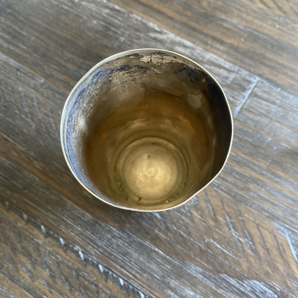 Benedict Indestructo Sheffield Plate Nickel Silver Tumbler #1384 monogrammed