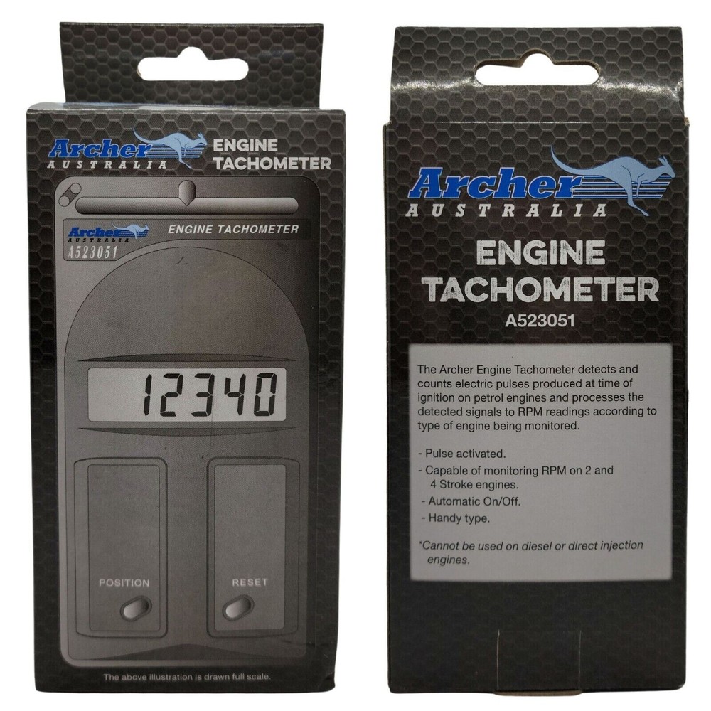 Archer Digital Engine Tachometer (Like OPPAMA PULSE PET-1100R) 2 & 4-Stroke