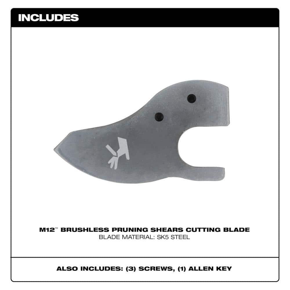 Milwaukee Pruner Blade M12 Brushless Pruning Shears Replacement Steel Tool