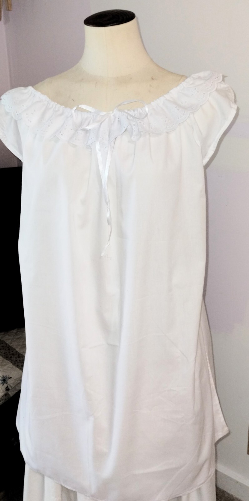 CIVIL WAR~VICTORIAN ERA STYLE- 100% WHITE COTTON CHEMISE