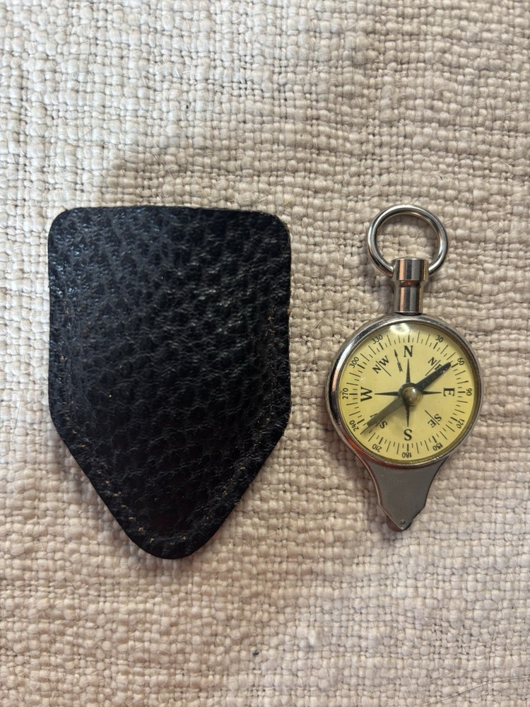 Opisometer Compass Map Directional Tool Brown Sheath Case Made in Germany Selsi