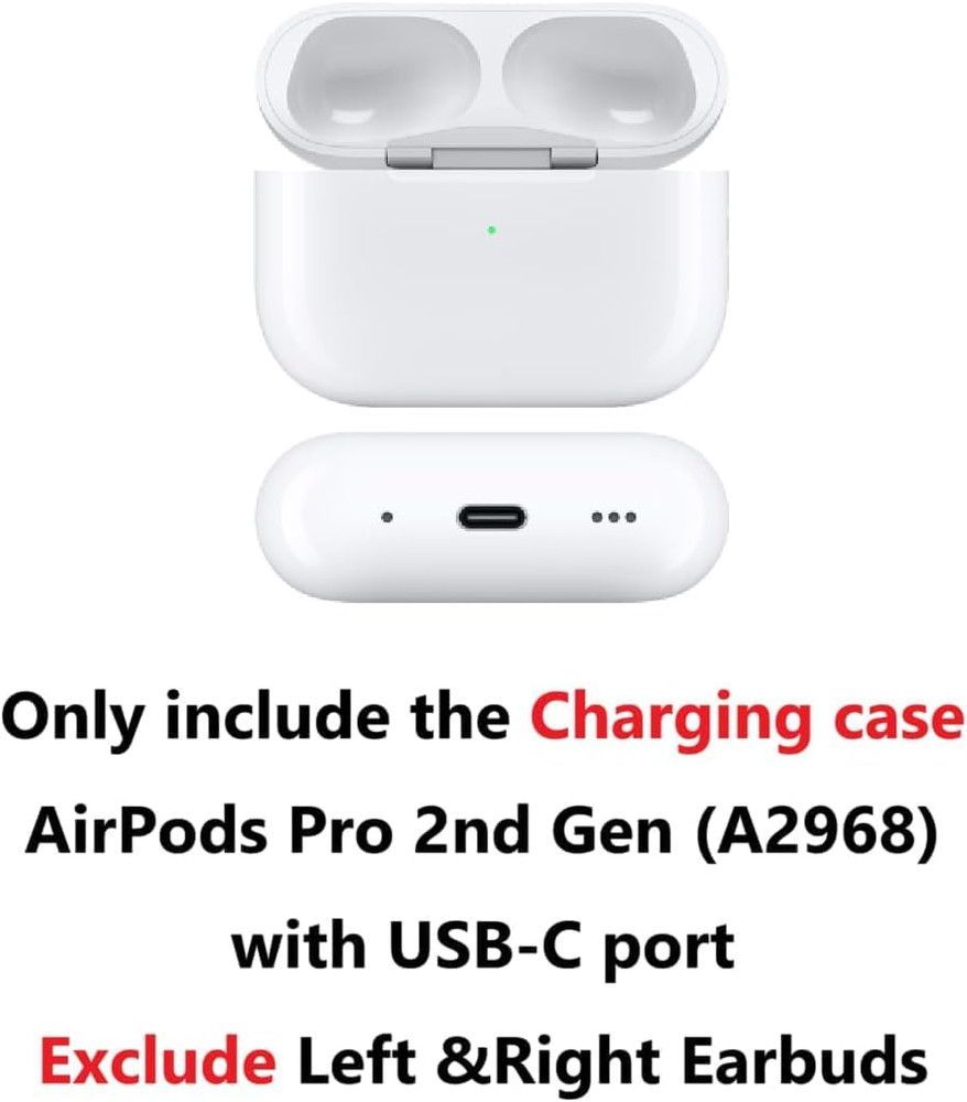 A2968 Charging Case Replacement for Airpods Pro 2Nd Generation (USB-C) – Compati