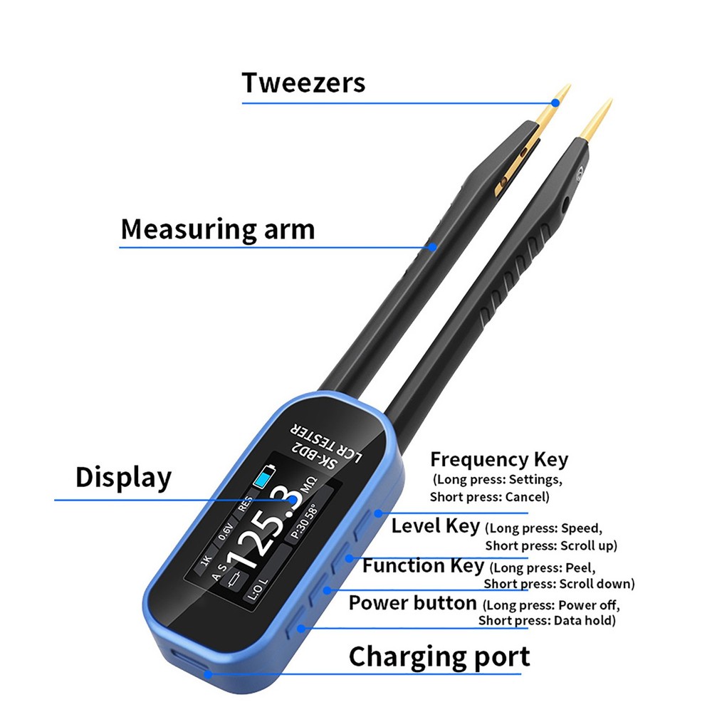Digital Tweezers Meter With 7 Waveforms Output For Component Testing