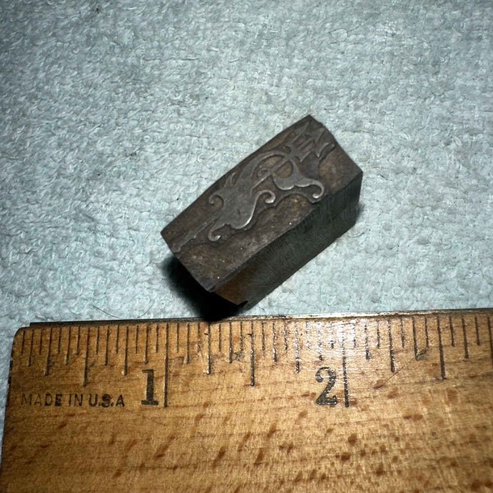 Printing Block “ Pitchfork “ Lead Block.