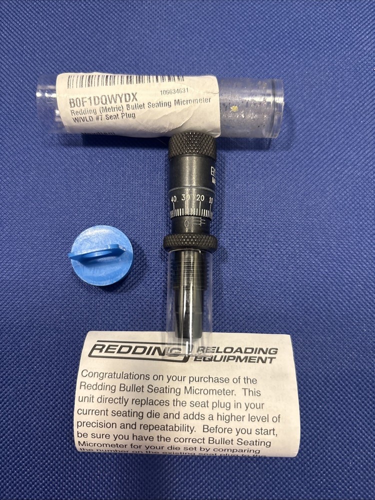 Redding Bullet Seating Plug Micrometer W/VLD Replacement For #7 09367