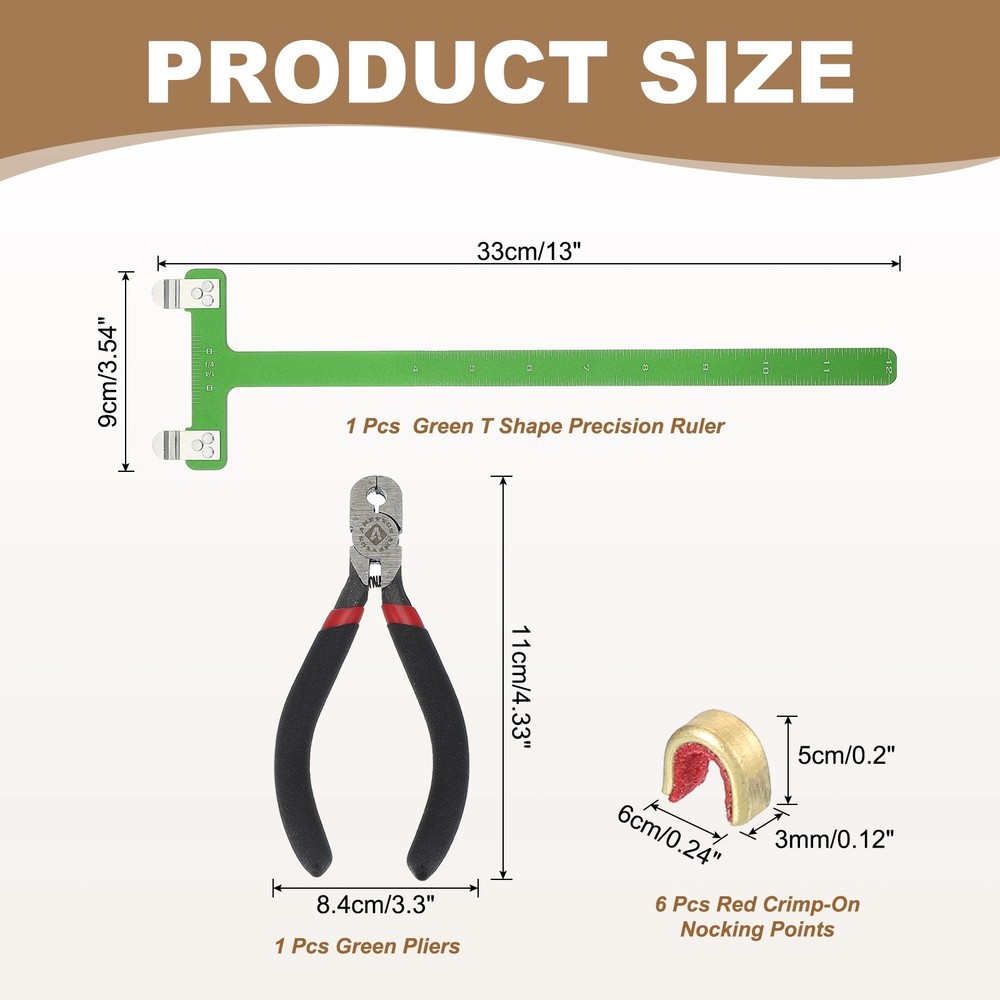 Archery Bow Square 33x9mm for Recurve Compound Bowstring Archery Kit Green