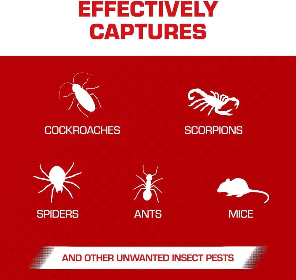 Extra-Large Capture Glue Boards with Eugenol - Mouse & Insect Traps (4 Pack)