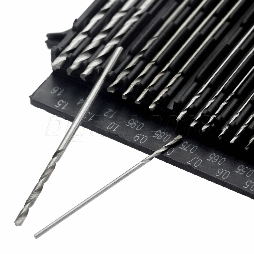 20pcs Tiny Micro HSS Twist Drill Bit Set 0.3mm-1.6mm Model Craft Tool with Case