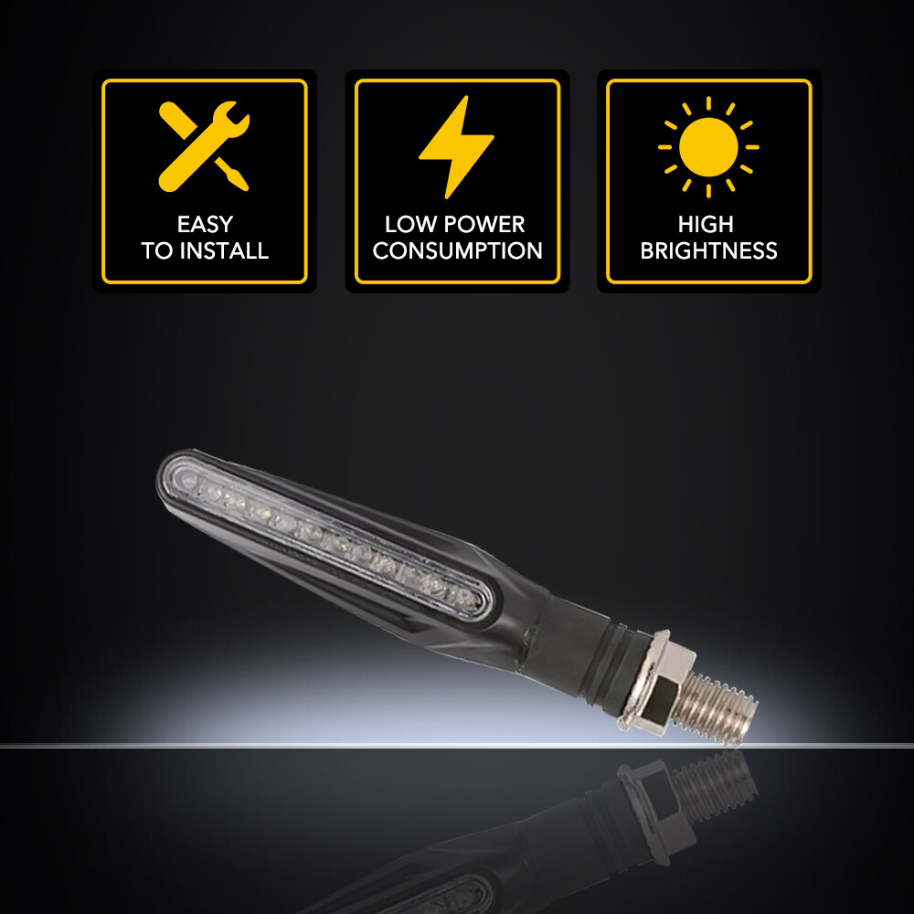 4PCS Motorcycle Led Turn Signal Indicator Blinker Amber Lights Universal Durable