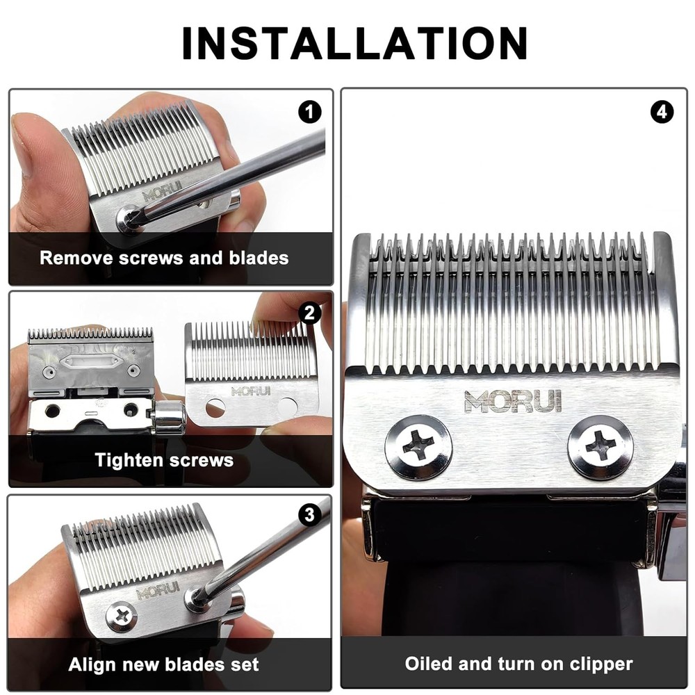 Professional Replacement Clipper Blade Precision 2 Holes Adjustable Standard...