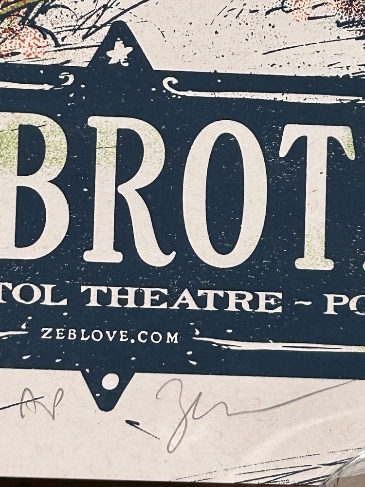 The Avett Brothers Poster 2017 Port Chester NY AP Signed Numbered #11/13 Rare