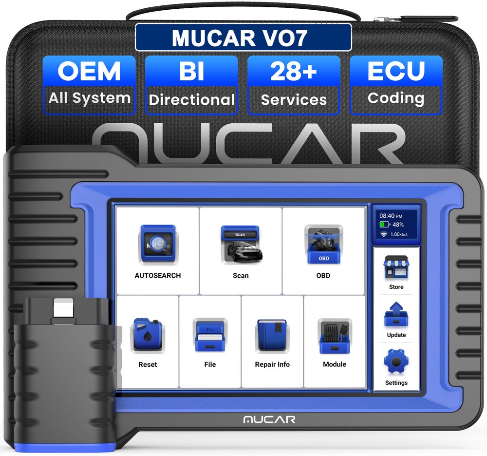 MUCAR VO7 Bidirectional Scanner OBD2 Full System Diagnostic Tool ECU Coding 2024